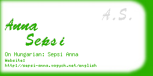 anna sepsi business card